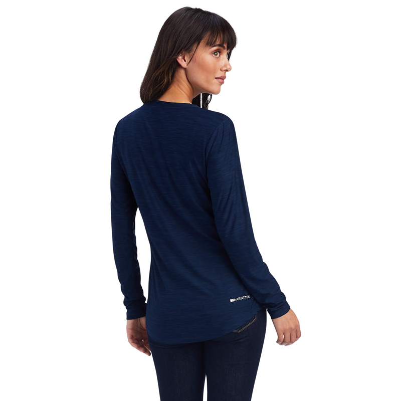 Ariat Women's Laguna Long Sleeve Top - Navy-1
